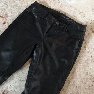 Blank leather look jeans